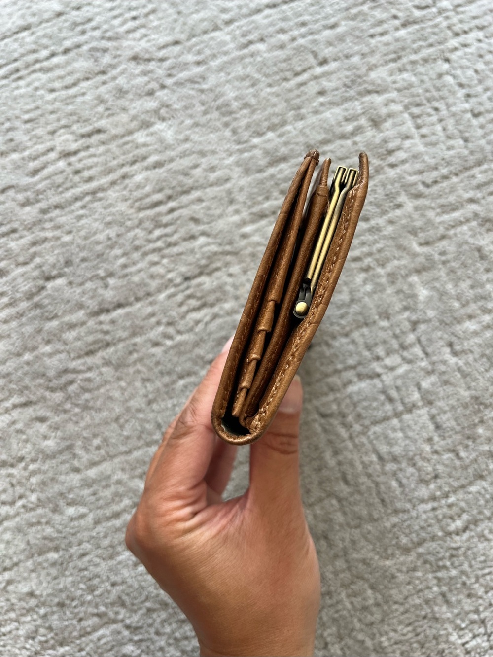 HOBO Embossed Tan Leather Wallet - Picture 3 of 16
